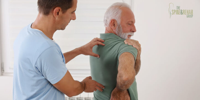 Senior man with back pain