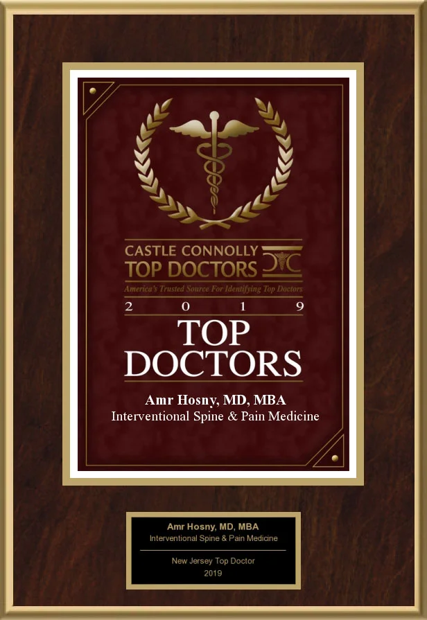 Castle Connolly Top Doctor New Jersey 2019 recognition for Dr. Amr Hosny
