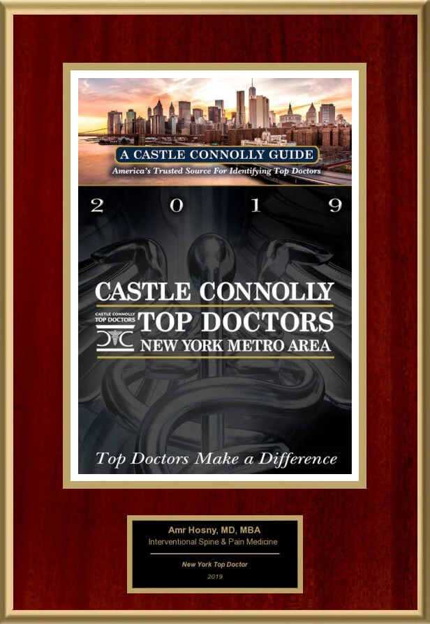 Castle Connolly Top Doctor New York Metro Area 2019 awarded to Dr. Amr Hosny
